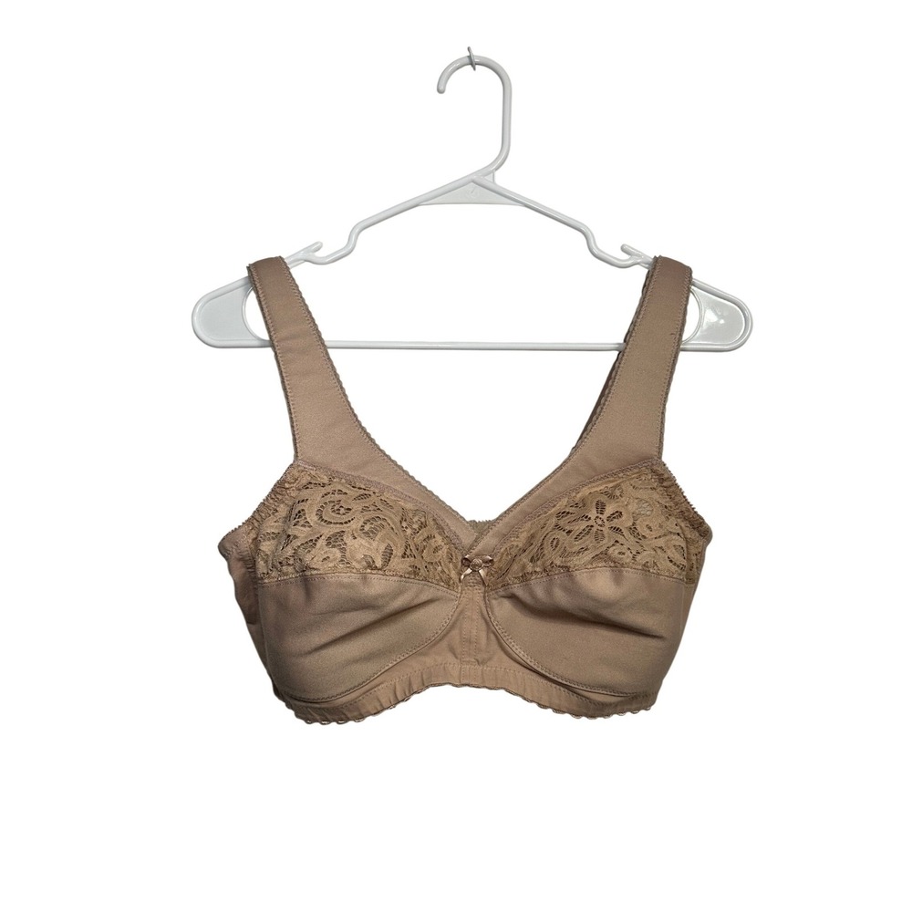 Glamorise 38C MagicLift Full‎ Figure Wireless Support Bra Nude Beige